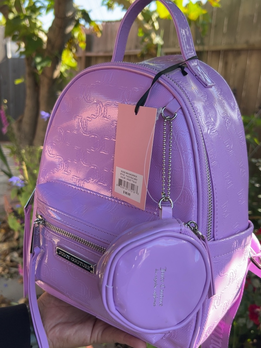 Juicy Couture Lavender Patent Mini Backpack - Picture 3 of 6